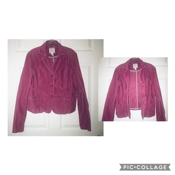 💗Aeropostale Women Pink Blazer Corduroy Jacket XL - Picture 4 of 8
